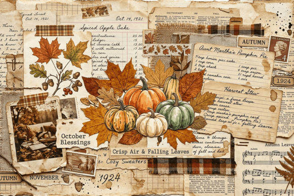 Download Vintage Autumn Harvest Ephemera - Ephemera Collection