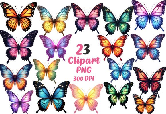 Download Colorful Spring Butterflies PNG Clipart - Butterflies Collection