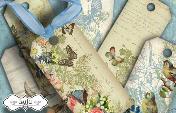 Download Vintage Spring Tags and Circles - Circles Collection