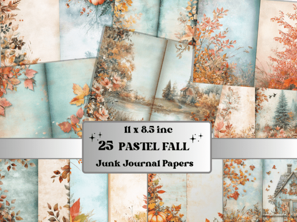 Download Pastel Fall Ephemera Mixed Media Paper - Ephemera Collection