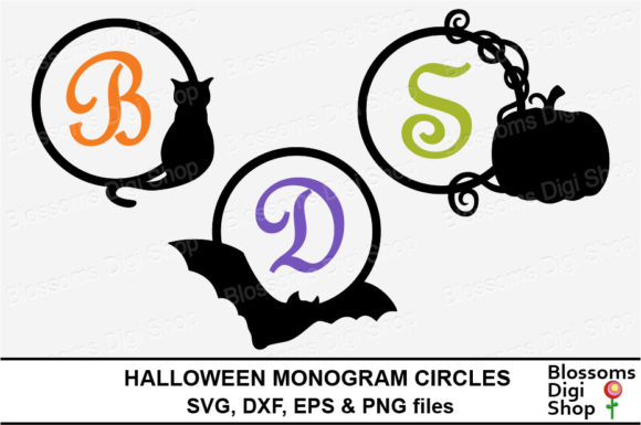 Download Halloween Monogram Circles - Circles Collection