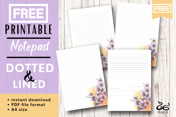 Download Free Printable Notepad #001 - Printable notepad Collection