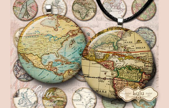 Download Vintage Maps Circles - Circles Collection