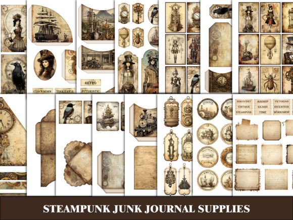 Download Steampunk Junk Journal Grungy Ephemera - Ephemera Collection